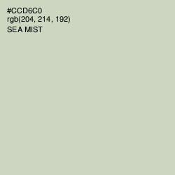 #CCD6C0 - Sea Mist Color Image