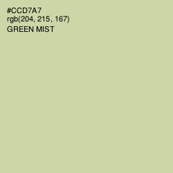 #CCD7A7 - Green Mist Color Image