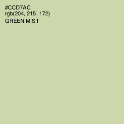 #CCD7AC - Green Mist Color Image