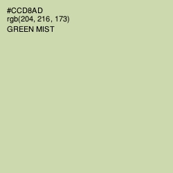 #CCD8AD - Green Mist Color Image