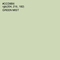#CCD8B6 - Green Mist Color Image