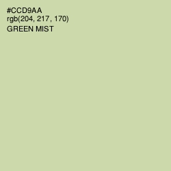 #CCD9AA - Green Mist Color Image