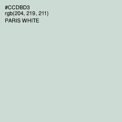 #CCDBD3 - Paris White Color Image