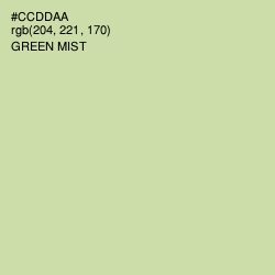 #CCDDAA - Green Mist Color Image
