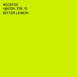 #CCEF00 - Bitter Lemon Color Image