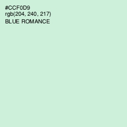 #CCF0D9 - Blue Romance Color Image