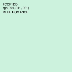 #CCF1DD - Blue Romance Color Image