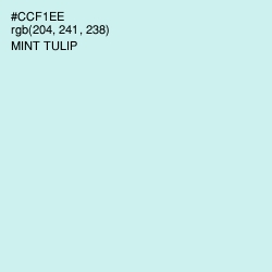 #CCF1EE - Mint Tulip Color Image
