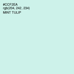 #CCF2EA - Mint Tulip Color Image