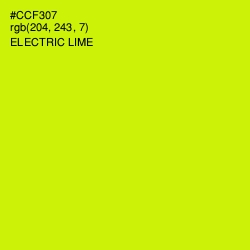 #CCF307 - Electric Lime Color Image