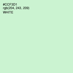 #CCF3D1 - Surf Crest Color Image