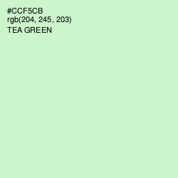 #CCF5CB - Tea Green Color Image