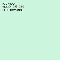 #CCF5DD - Blue Romance Color Image
