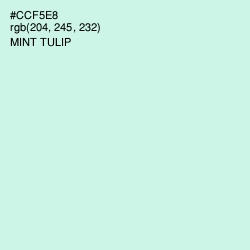 #CCF5E8 - Mint Tulip Color Image