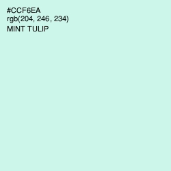 #CCF6EA - Mint Tulip Color Image