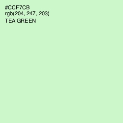 #CCF7CB - Tea Green Color Image