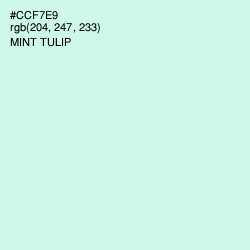 #CCF7E9 - Mint Tulip Color Image