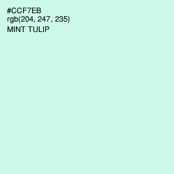 #CCF7EB - Mint Tulip Color Image