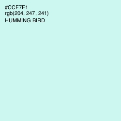 #CCF7F1 - Humming Bird Color Image