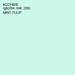 #CCF8EB - Mint Tulip Color Image