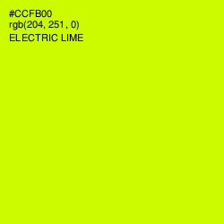 #CCFB00 - Electric Lime Color Image