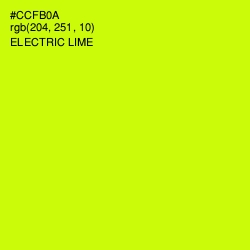 #CCFB0A - Electric Lime Color Image