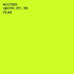 #CCFB26 - Pear Color Image