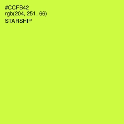 #CCFB42 - Starship Color Image