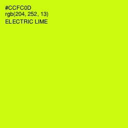 #CCFC0D - Electric Lime Color Image