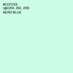 #CCFCE5 - Aero Blue Color Image