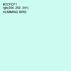 #CCFCF1 - Humming Bird Color Image