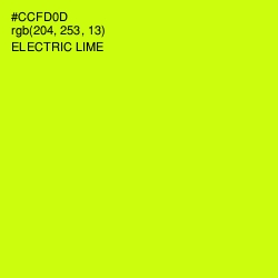 #CCFD0D - Electric Lime Color Image