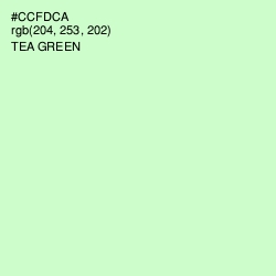 #CCFDCA - Tea Green Color Image