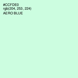 #CCFDE0 - Aero Blue Color Image