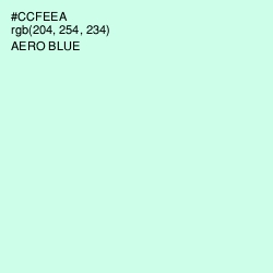 #CCFEEA - Aero Blue Color Image