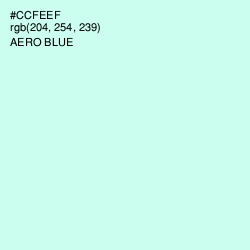 #CCFEEF - Aero Blue Color Image