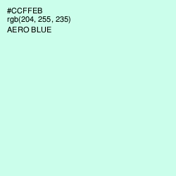 #CCFFEB - Aero Blue Color Image