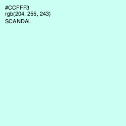 #CCFFF3 - Scandal Color Image