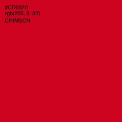 #CD0320 - Crimson Color Image
