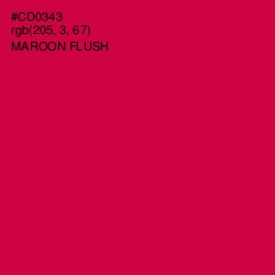 #CD0343 - Maroon Flush Color Image