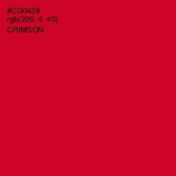 #CD0428 - Crimson Color Image