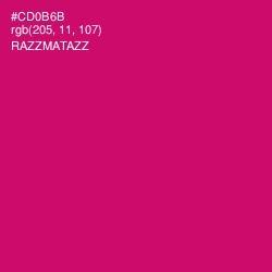 #CD0B6B - Razzmatazz Color Image