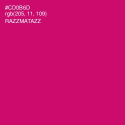 #CD0B6D - Razzmatazz Color Image