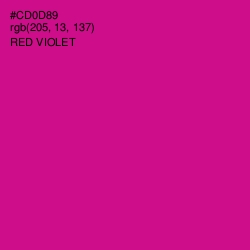 #CD0D89 - Red Violet Color Image