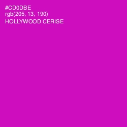 #CD0DBE - Hollywood Cerise Color Image