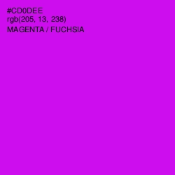 #CD0DEE - Magenta / Fuchsia Color Image