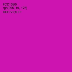 #CD13B0 - Red Violet Color Image