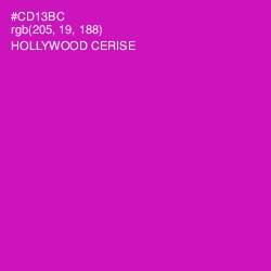 #CD13BC - Hollywood Cerise Color Image