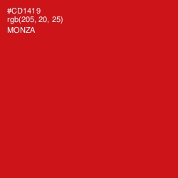#CD1419 - Monza Color Image