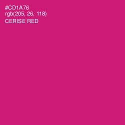 #CD1A76 - Cerise Red Color Image